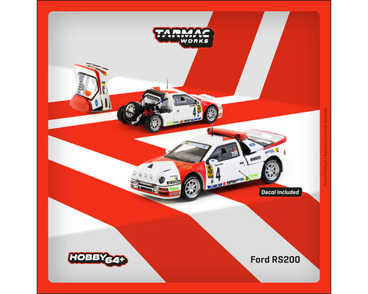 Tarmac Works 1:64 Ford RS200 Rallye Catalunya 1986 – Limited Edition – Hobby64+