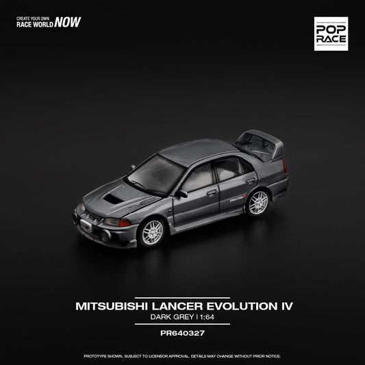(Pre order) POP RACE PR640327 MITSUBISHI LANCER EVOLUTION GREY