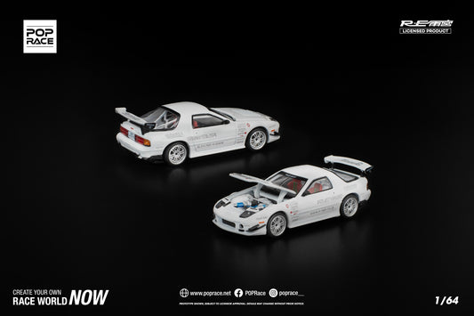 (Pre order) POP RACE PR640260 MAZDA RX7 FC3S RE-AMEMIYA WHITE .