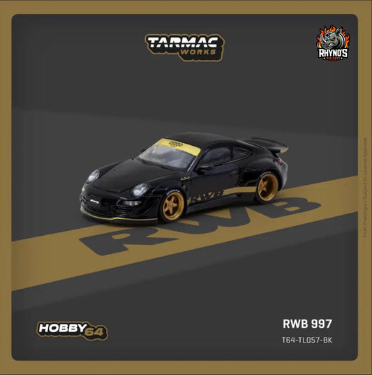 TARMAC WORKS HOBBY64 1/64 RWB 997 Black T64-TL057-BK