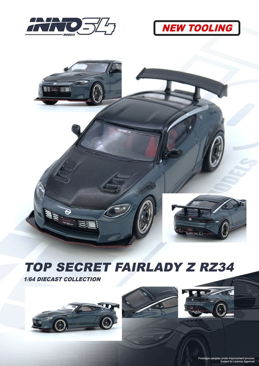 INNO64 1/64 TOP SECRET FAIRLADY Z (RX34) Stealth Gray