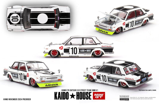 Kaido House x Mini GT KHMG176 Datsun 510 Street Team XMM V1