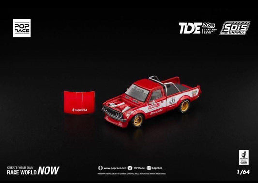(PRE ORDER) POP RACE 1/64 Pandem Datsun 620 RED TDE 2025 Event Exclusive Model PR640283