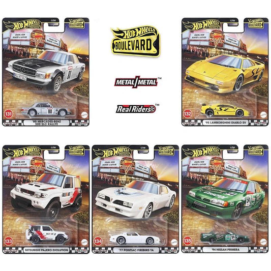 (PRE ORDER) 2025 Hot Wheels BOULEVARD: MIX 4 OF 2025 - Mercedes, Lamborghini, Pajero, Pontiac, Primera