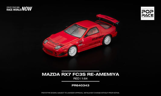 (Pre order) PR640343 POPRACE 1/64 MAZDA RX7 FC3S RE-AMEMIYA RED