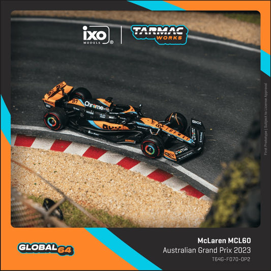 TARMAC WORKS GLOBAL64 1/64 McLaren MCL60 Australian Grand Prix 2023 Oscar Piastri T64G-F070-OP2