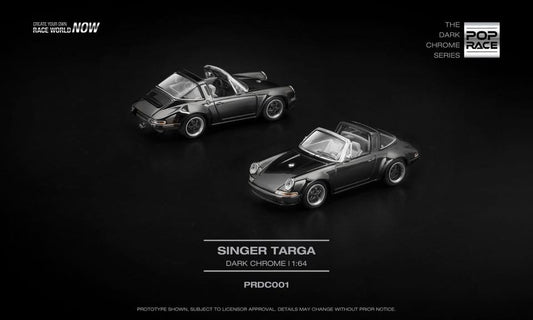 (Pre order) POPRACE SINGER TARGA DARK CHROME 1:64 - PRDC001