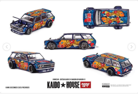Kaido House x Mini GT -  DATSUN KAIDO 510 WAGON KOI WAGON V1 - KHMG248