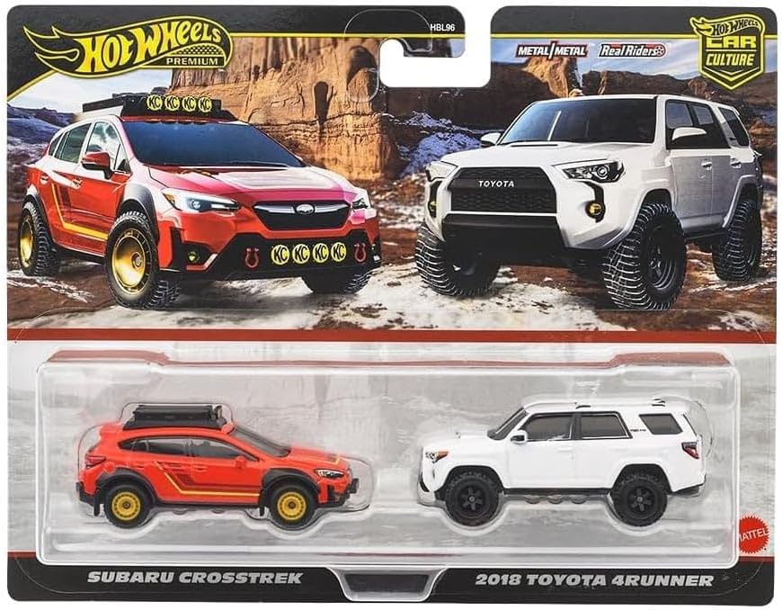 Hot Wheels JBK98 Premium 2 Pack Subaru Crosstrek / 2018 Toyota 4Runner