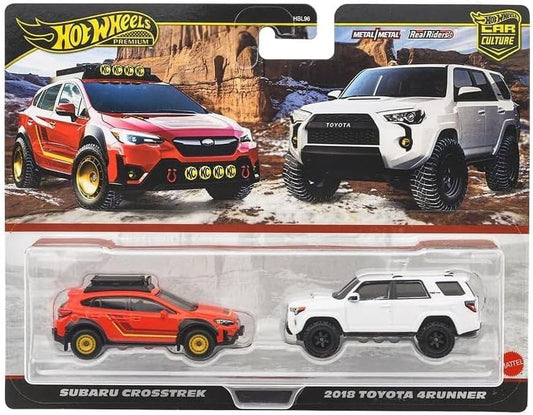 Hot Wheels JBK98 Premium 2 Pack Subaru Crosstrek / 2018 Toyota 4Runner