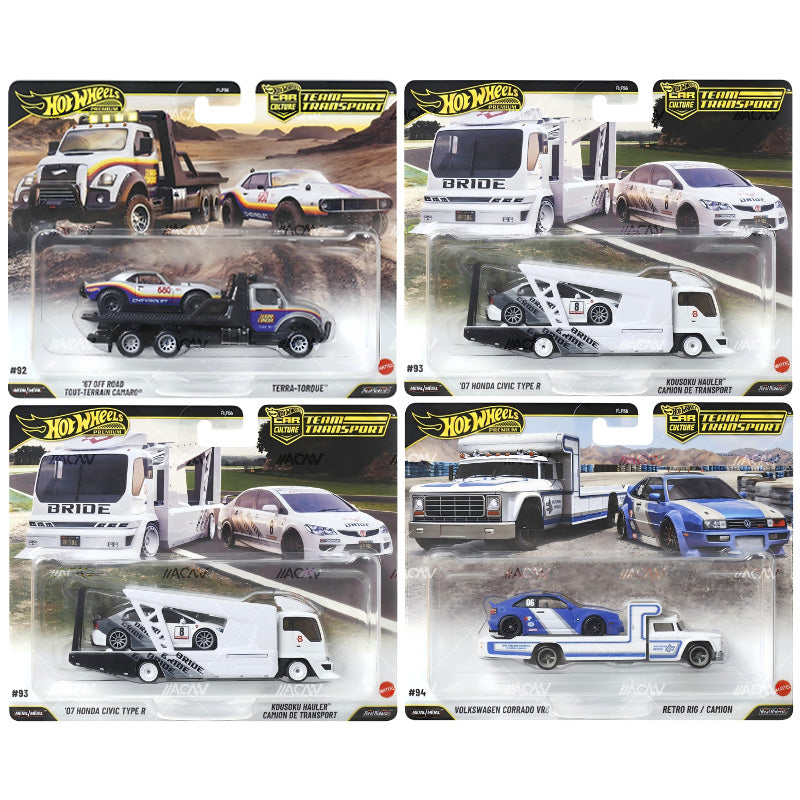 (Preorder) Hot Wheels CC TEAM TRANSPORT RELEASE L SEALED CASE 0F 4 -FLF56-957L