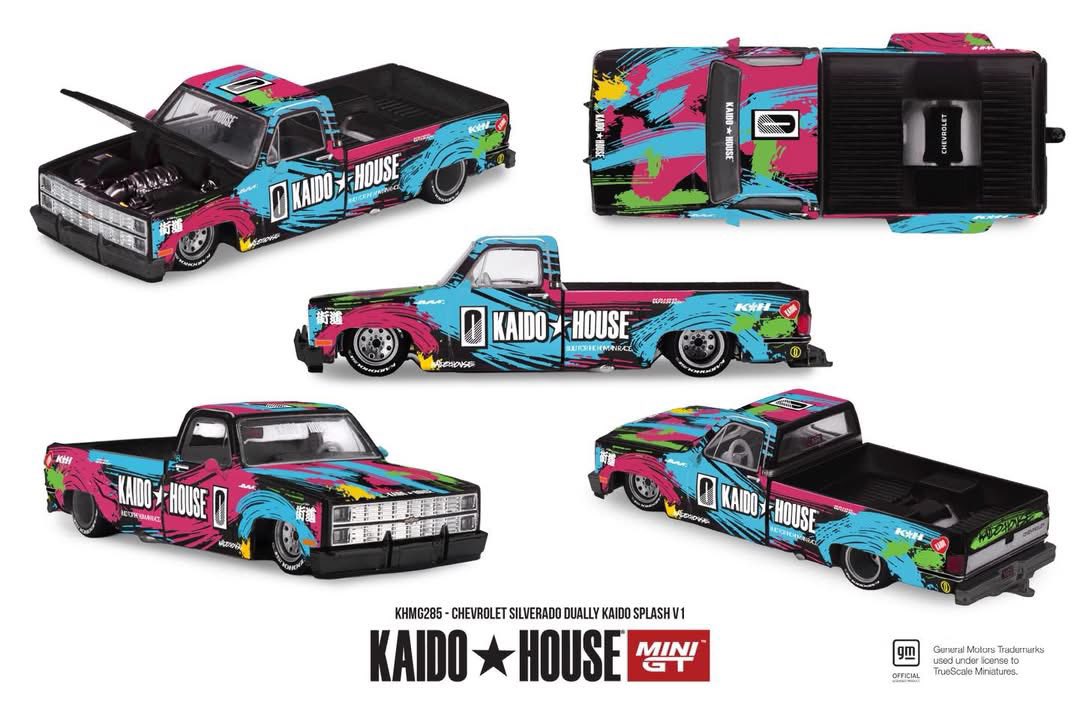 (Preorder) Kaido House x Mini GT CHEVROLET SILVERADO DUALLY KAIDO SPLASH V1 – KHMG285