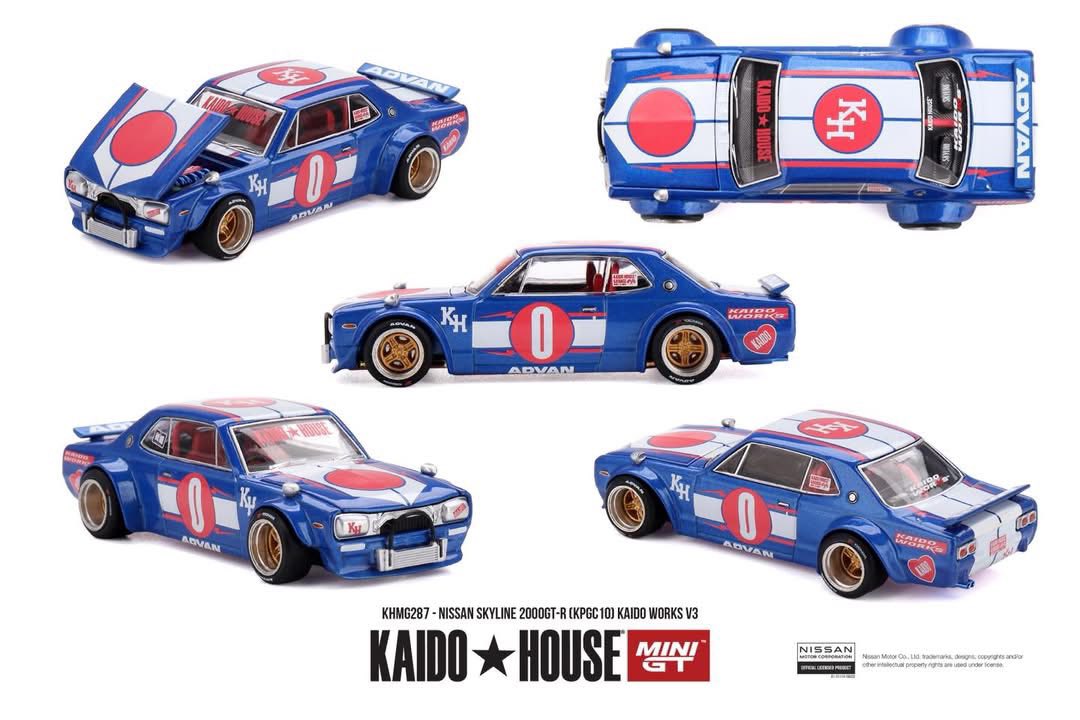 (Preorder) Kaido House x Mini GT ISSAN SKYLINE 2000GT-R (KPGC10) KAIDO WORKS V3 – KHMG287