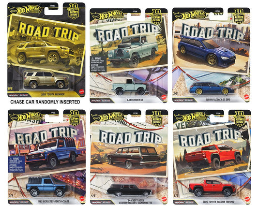 (PRE ORDER) Hot Wheels 1:64 Car Culture 10th Anniversary 2026 V SEALED Case -Road Trip Assortment (Set of 10)