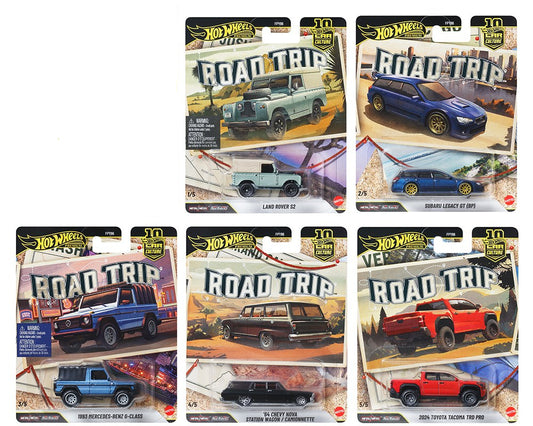 (PRE ORDER) Hot Wheels 1:64 Car Culture 10th Anniversary 2026 V  -Road Trip Assortment (Set of 5)