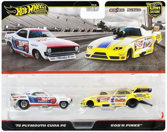 Hot Wheels JBL01 Premium 2-Pack '72 Plymouth Cuda FC/Rob N' Pinks