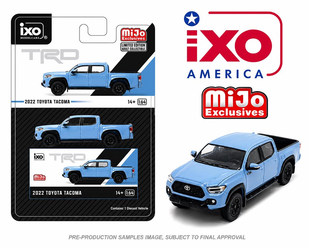 (Preorder) IXO Model 1:64 2022 Toyota Tacoma – Cavalry Blue – Limited Edition – Mijo Exclusives
