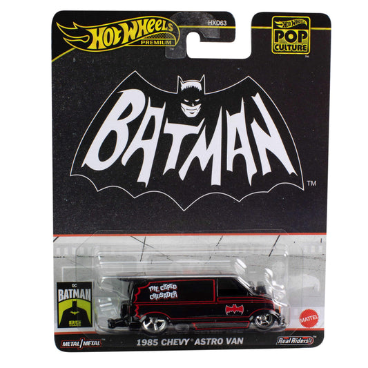 Hot Wheels Pop Culture- 1985 Chevy Astro Van (Batman) - DAMAGED CARD