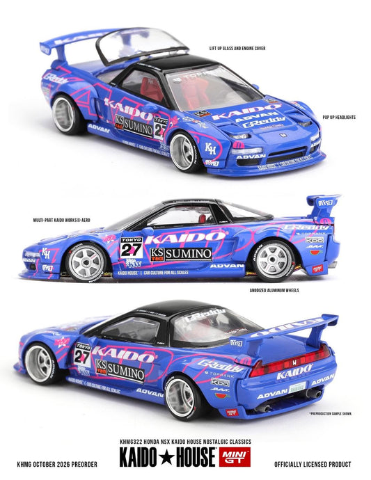 (Preorder) Kaido House x Mini GT 1:64 -  Honda NSX Kaido House Nostalgic Classics - KHMG322