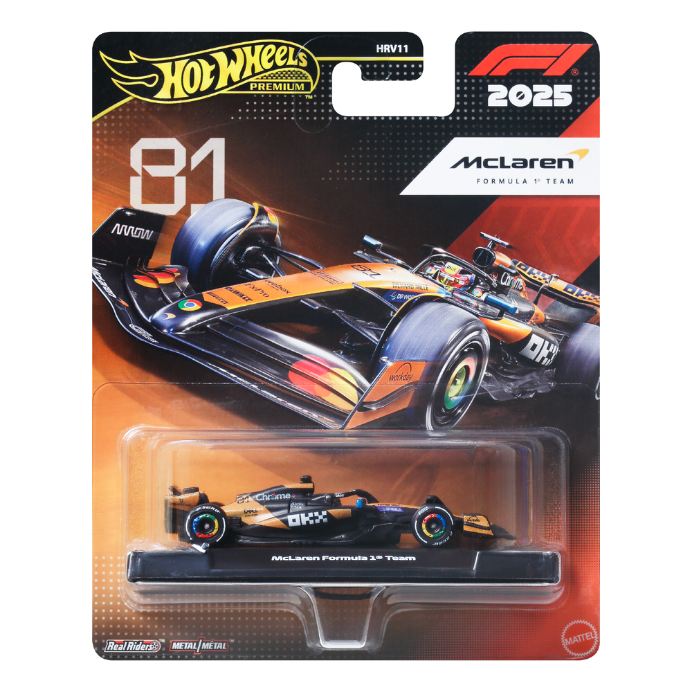 Hot Wheels 2025 F1 Formula 1 Race Team Oscar Piastri McLaren Formula 1 Team #81