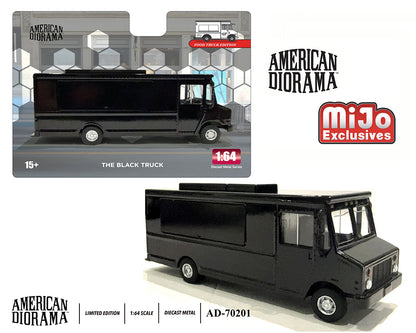 (Preorder) American Diorama 1:64 Food Truck – Black – Limited Edition MiJo Exclusives
