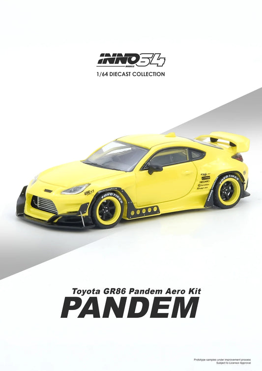 (Preorder) INNO64 1:64 TOYOTA GR86 "PANDEM" Yellow