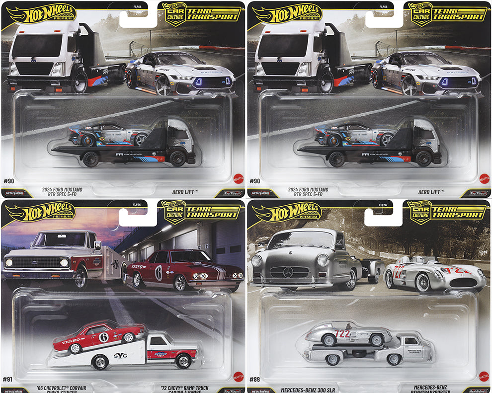 (Preorder) Hot Wheels CC TEAM TRANSPORT RELEASE K SEALED CASE 0F 4 -FLF56-957K