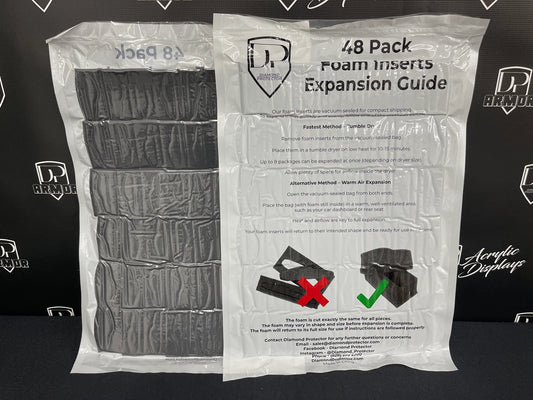 Die-Cut Foam Inserts - 48 Pack - Diamond Protector