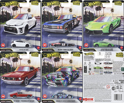 (PRE ORDER) Hot Wheels BOULEVARD: MIX 2 OF 2026 - YARIS,FORD TORINO, LAMBORGHINI,67 MUSTANG, R32 SKYLINE