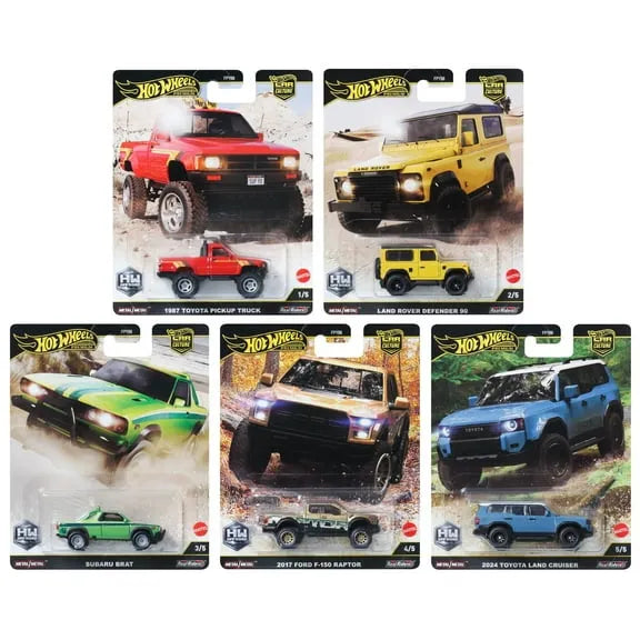 Hot Wheels 2025 Off Road - Land Rover, Raptor, Hilux