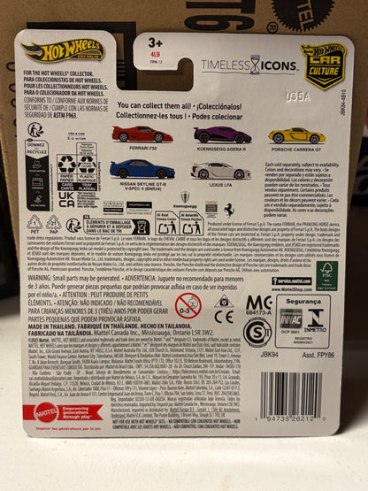 Hot Wheels 2025 Timeless Icons 0/5 Chase Nissan Skyline GT-R R34 with Protector