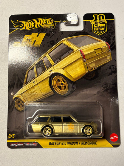 Hot Wheels Japan Historics 5 - 2026 - Datsun 510 Wagon Hot Wheels Premium Chase 0/5 - Slight crease