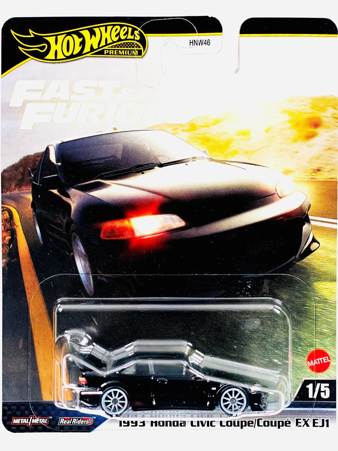 Hot Wheels 2025 Fast & Furious Case M ’93 Honda Civic Coupe EX EJ1 - Small creases in card