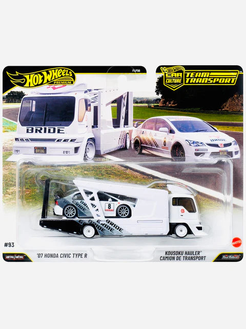 Hot Wheels 2026 Team Transport Case L Bride ’07 Honda Civic Type R & Kousoku Hauler #93