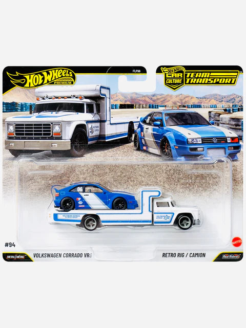 Hot Wheels 2026 Team Transport Case L Wolfsburg Express Volkswagen Corrado VR6 & Retro Rig #94