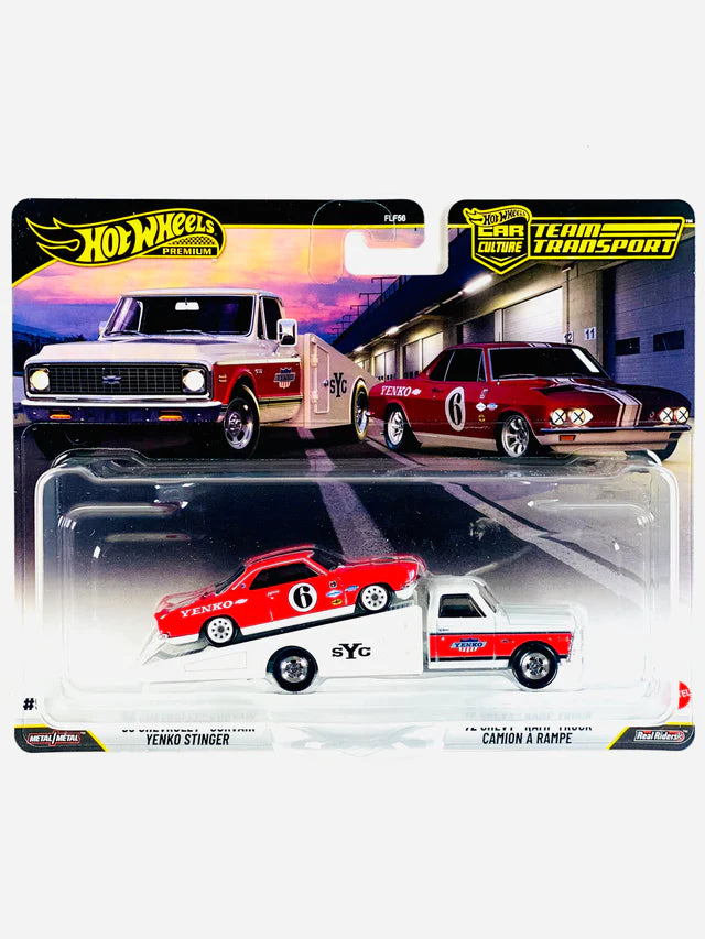 Hot Wheels 2026 Team Transport Case K ’66 Chevrolet Corvair Yenko Stinger ’72 Chevy Ramp Truck #91