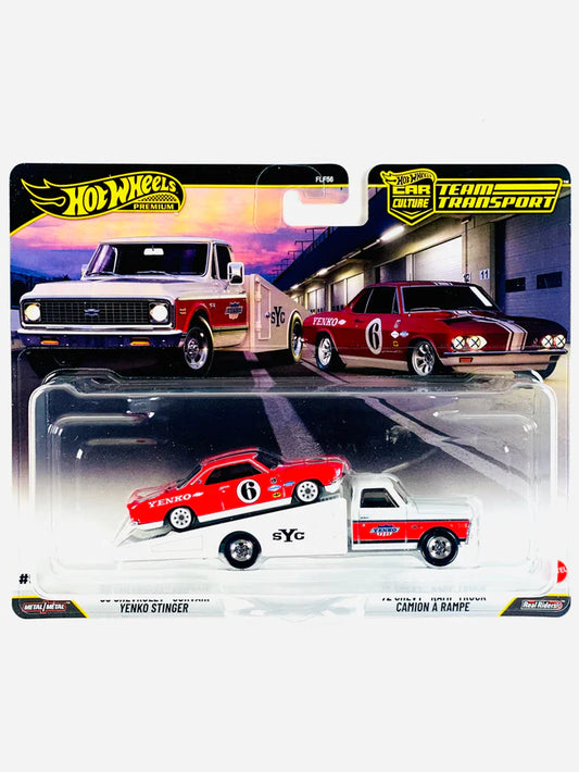 Hot Wheels 2026 Team Transport Case K ’66 Chevrolet Corvair Yenko Stinger ’72 Chevy Ramp Truck #91