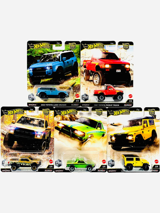 Hot Wheels 2025 Car Culture Off Road Case H (Set of 5 Cars)