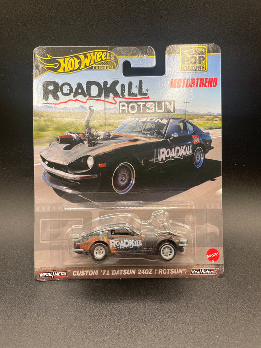 Hot Wheels 2024 Pop Culture Premium Roadkill Rotsun Custom '71 Datsun 240Z