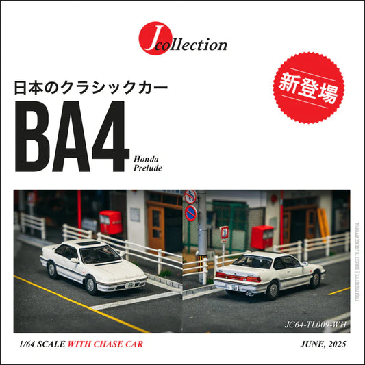 TARMAC WORKS x J Collection 1/64 Honda Prelude (BA4) White JC64-TL009-WH