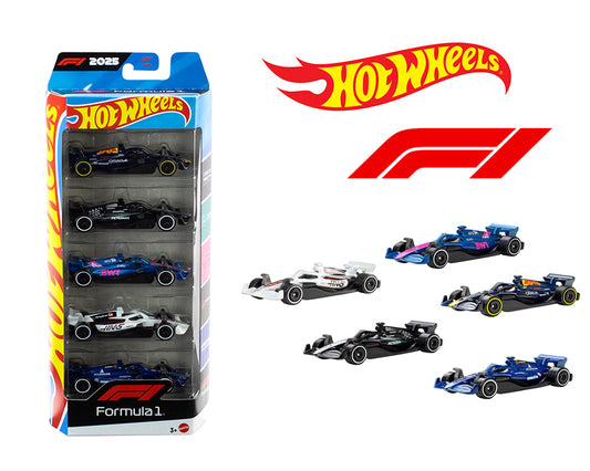 (Preorder) Hot Wheels 1:64 Basic 5 Pack Set F1 Racing 2025