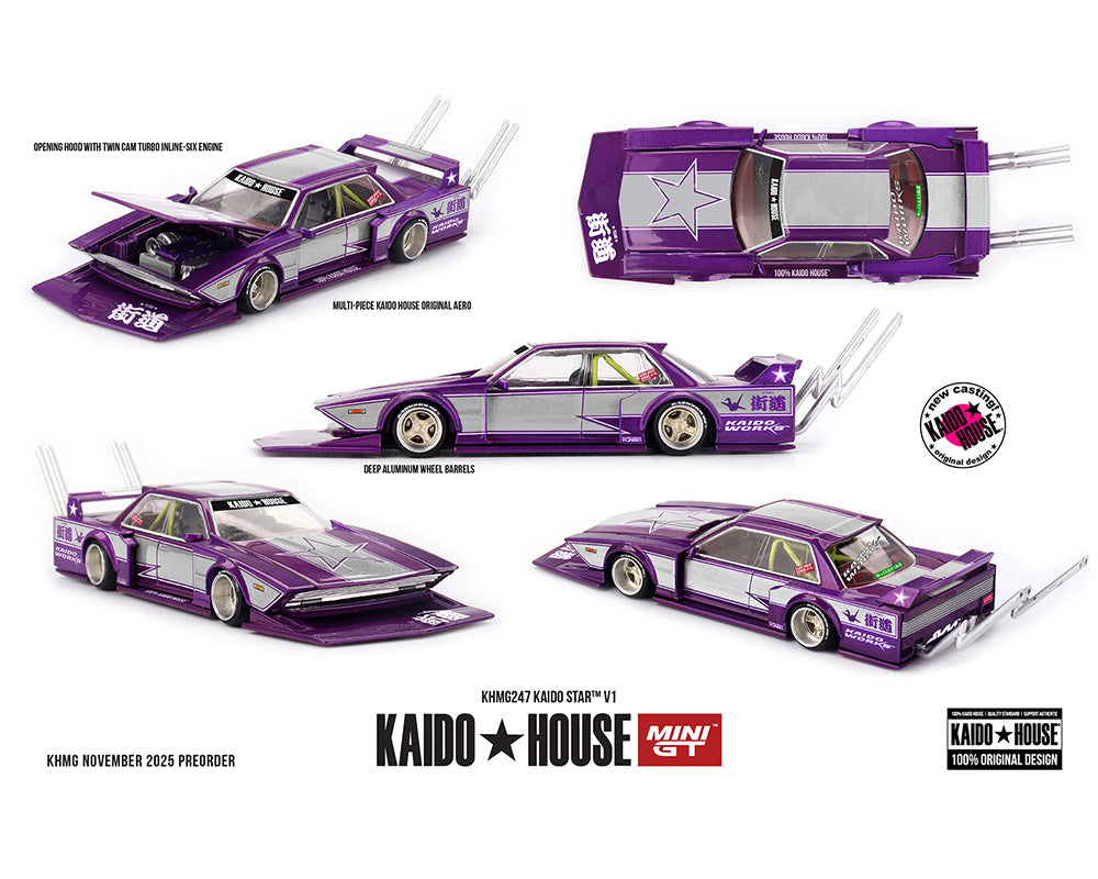 (Preorder) Kaido House x Mini GT Kaido Star V1- Purple Silver - KHMG247
