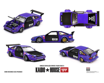 (Preorder) Kaido House x Mini GT Toyota AE86 Sprinter Trueno TOUGE V1- Blue - KHMG254