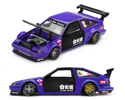 (Preorder) Kaido House x Mini GT Toyota AE86 Sprinter Trueno TOUGE V1- Blue - KHMG254