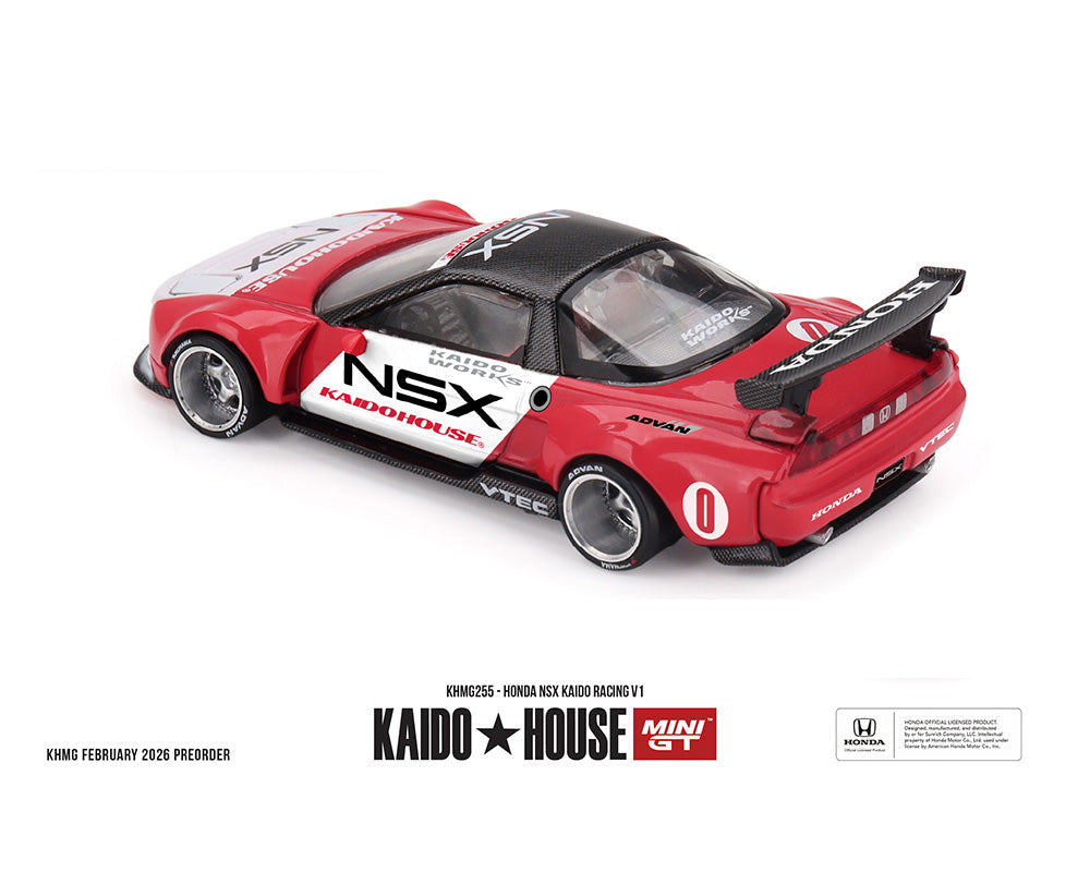 (Preorder) Kaido House x Mini GT 1:64 Honda NSX Kaido Racing V1 – Red/White - KHMG255