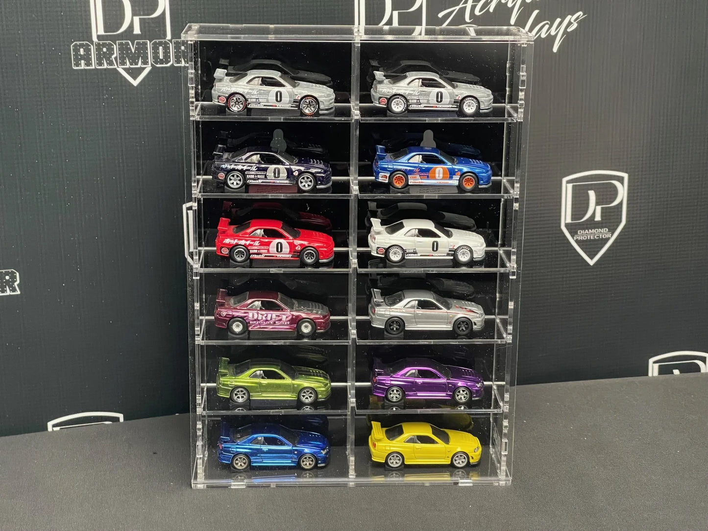 12-Car Acrylic Display (L-2*6) - Diamond Protector