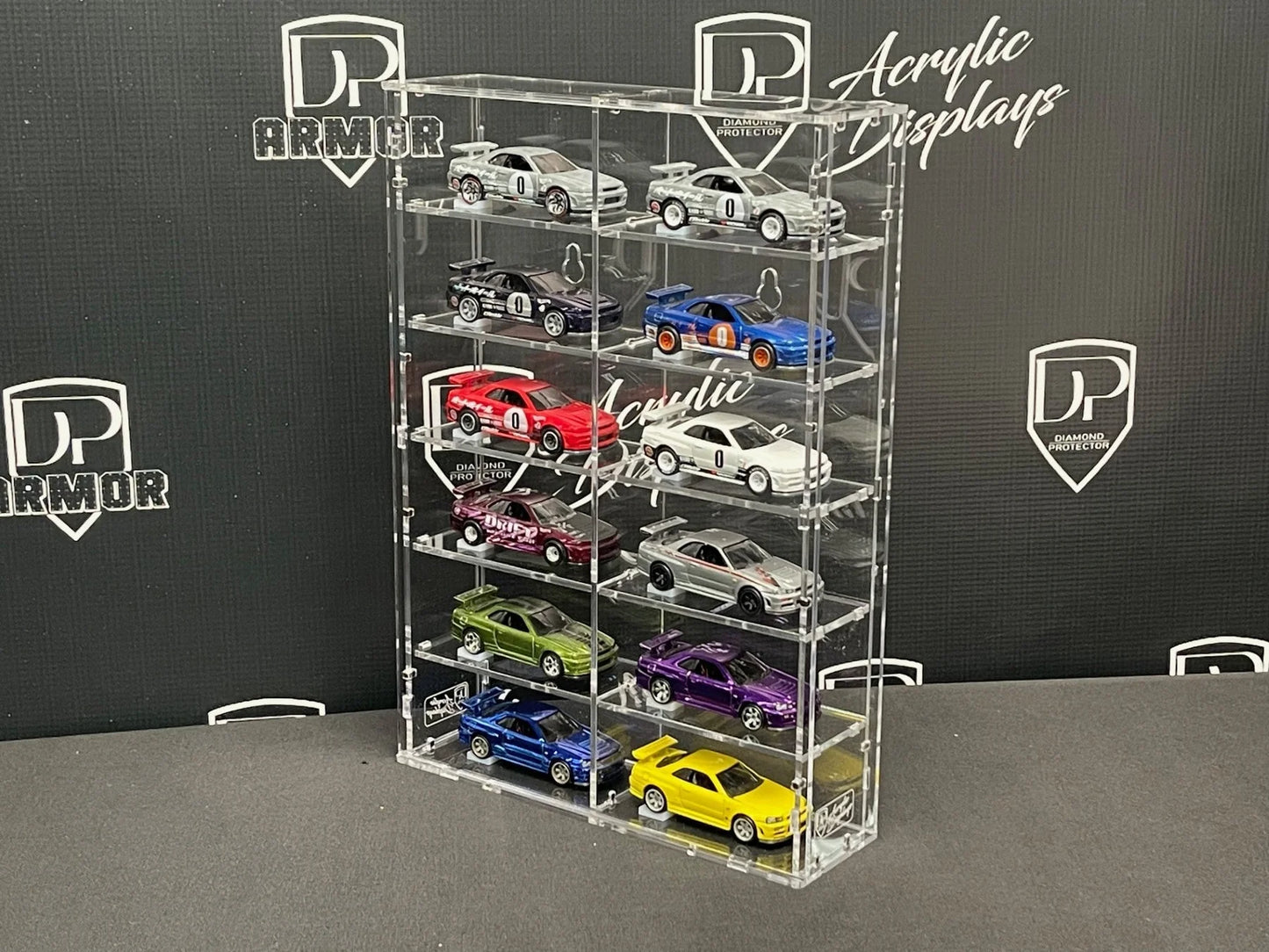 12-Car Acrylic Display (L-2*6) - Diamond Protector
