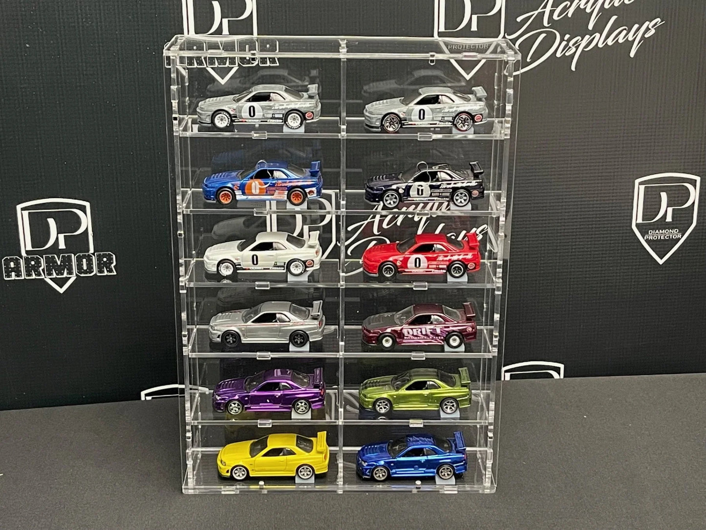 12-Car Acrylic Display (L-2*6) - Diamond Protector