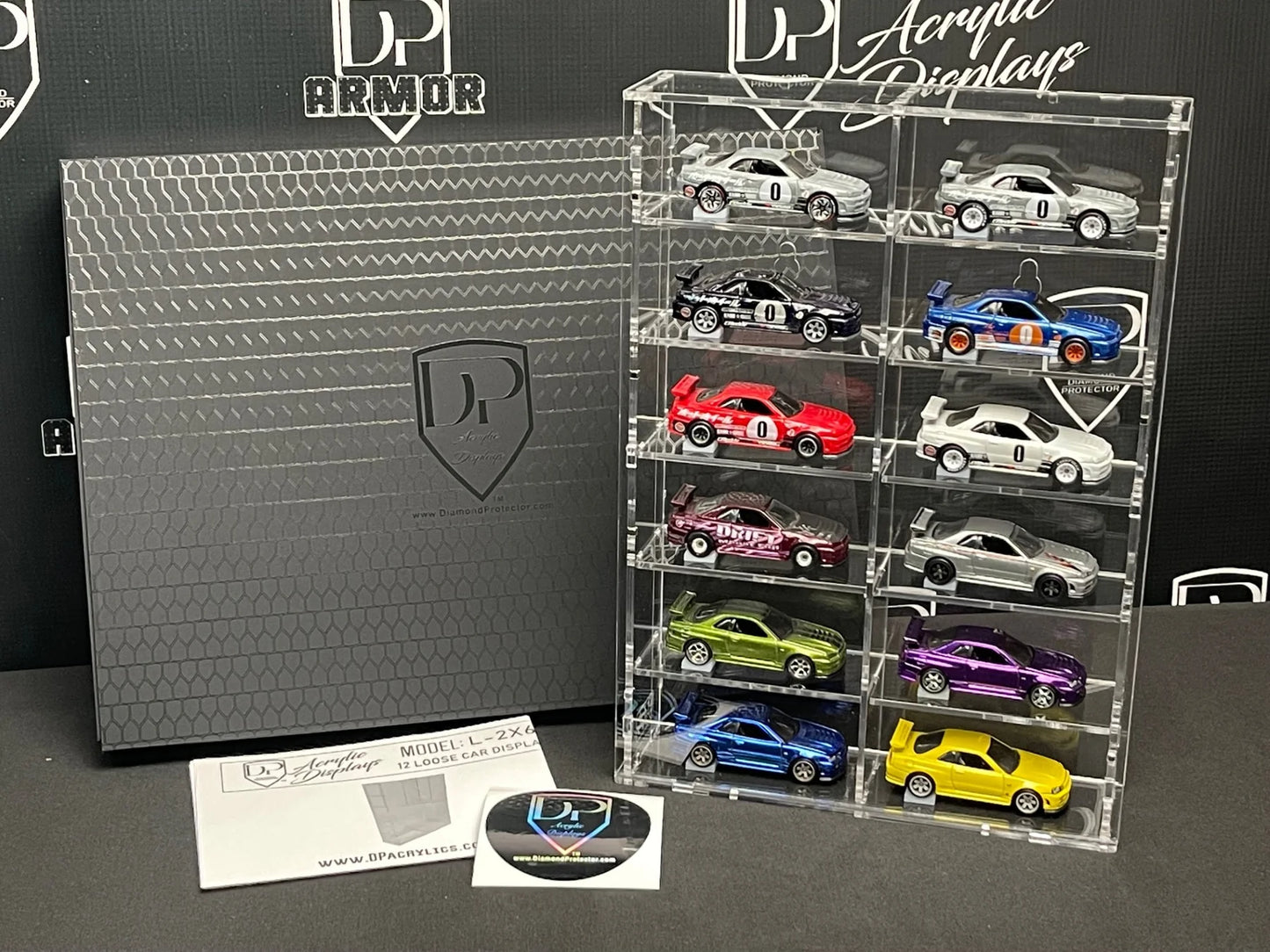 12-Car Acrylic Display (L-2*6) - Diamond Protector