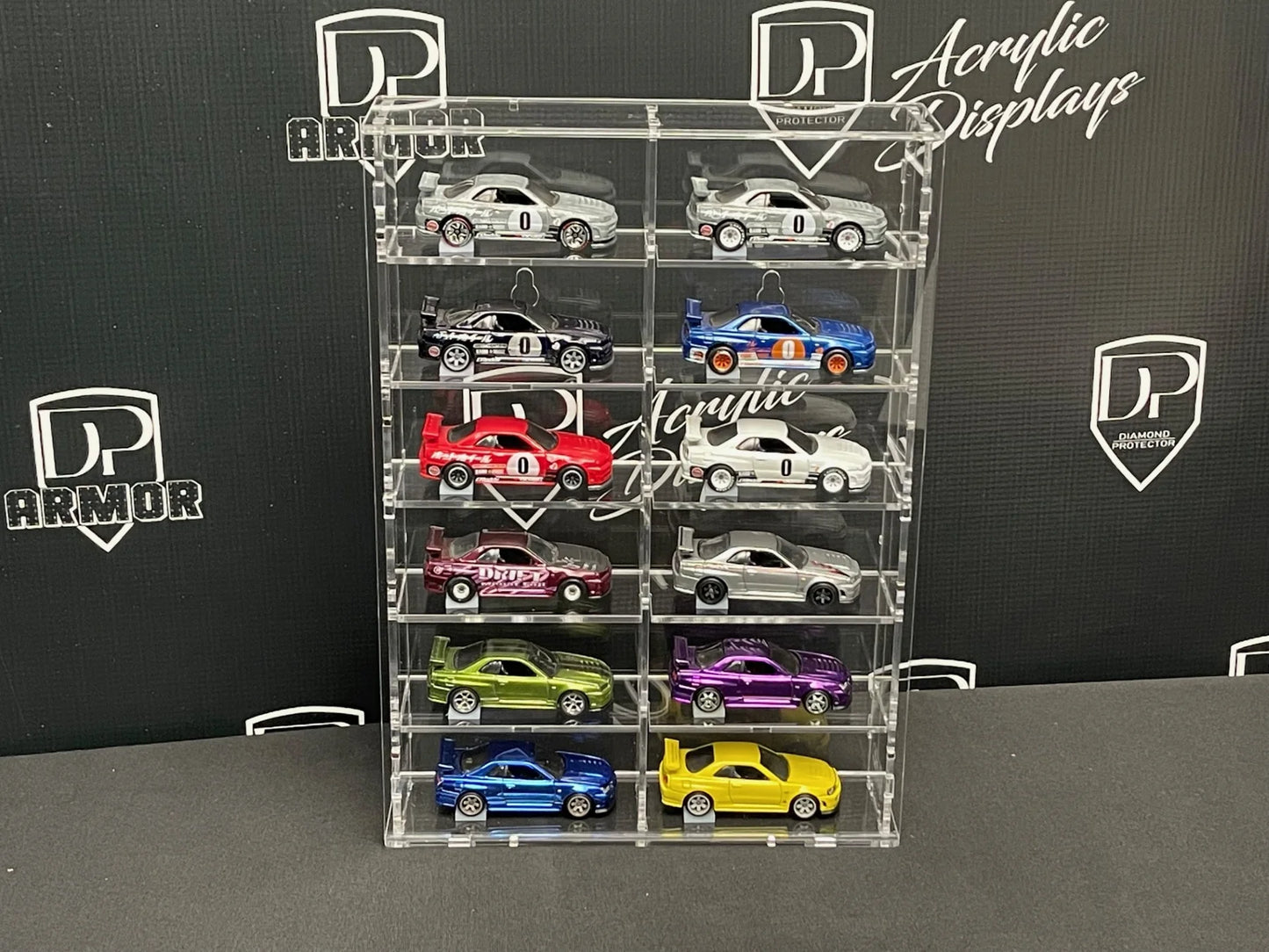 12-Car Acrylic Display (L-2*6) - Diamond Protector
